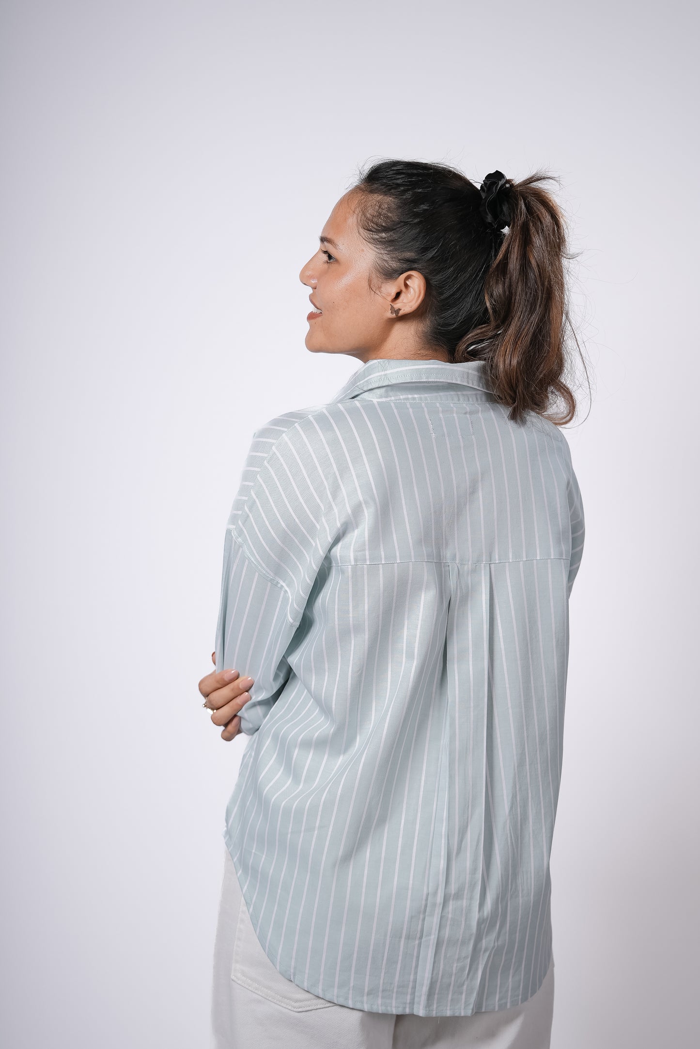 Camisa Verde Claro Rayas