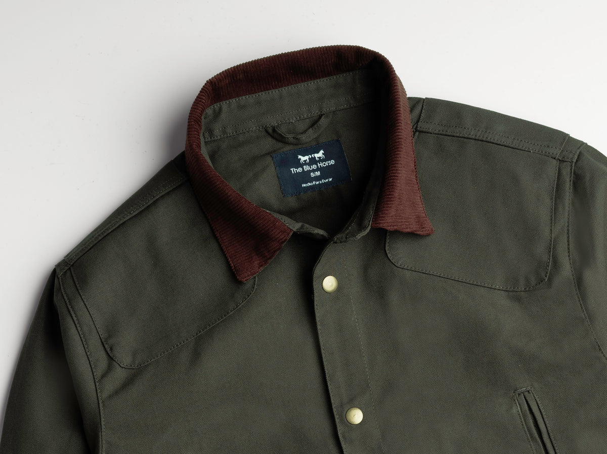 Chaqueta Workman Verde con Pana