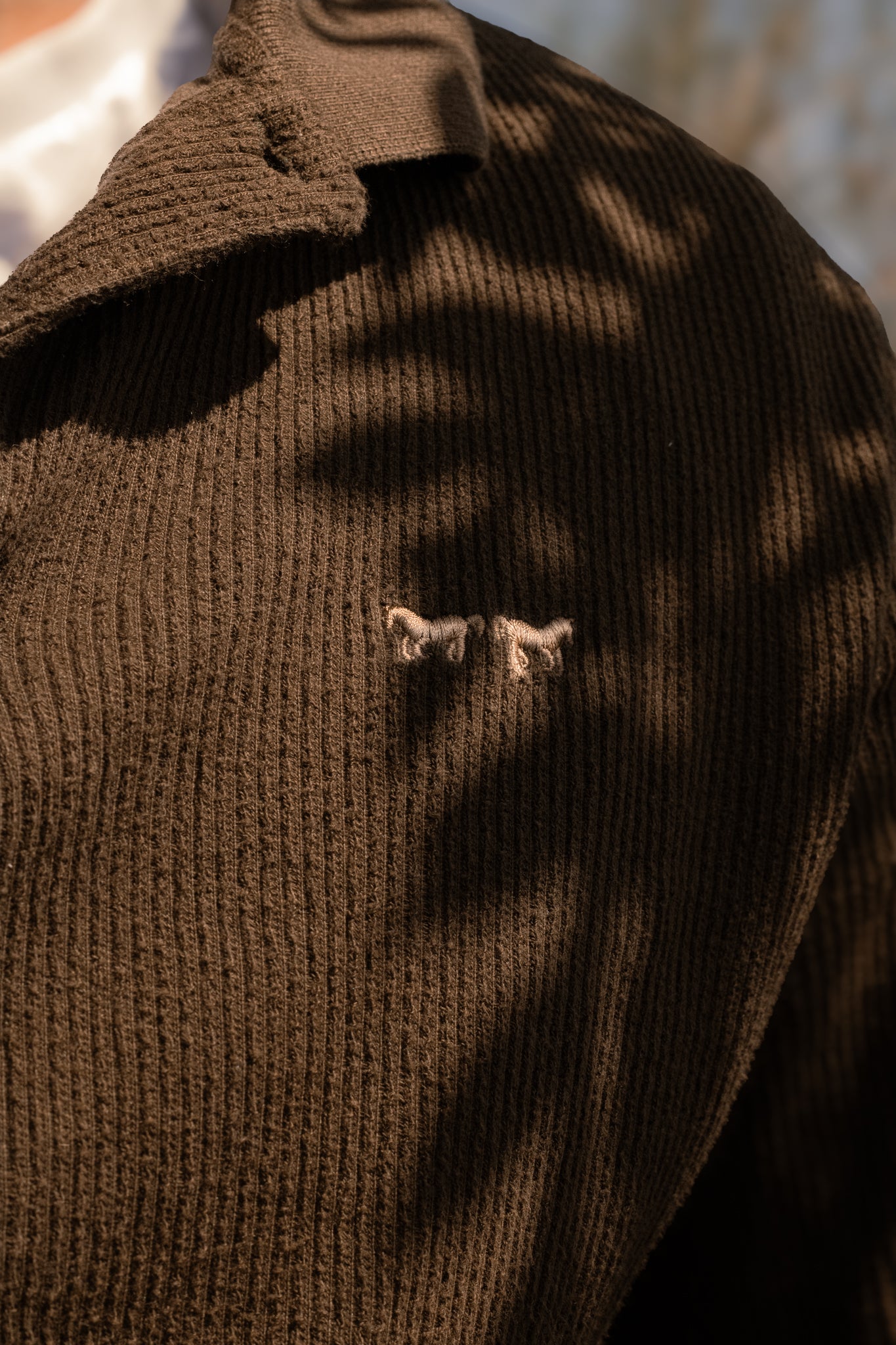 Polo Manga Larga Jacquard Verde