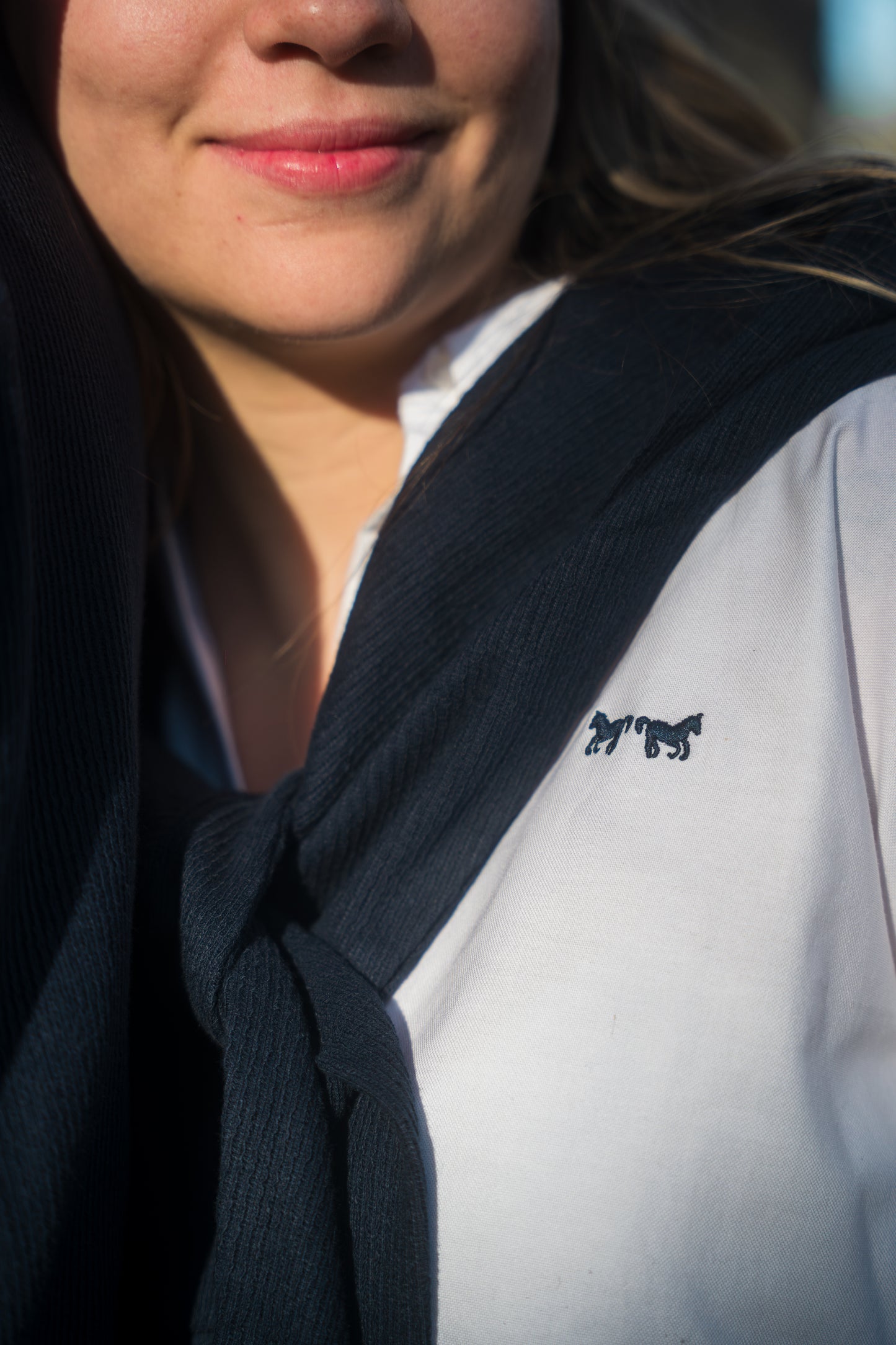 Camisa Oxford Azul Claro Mujer